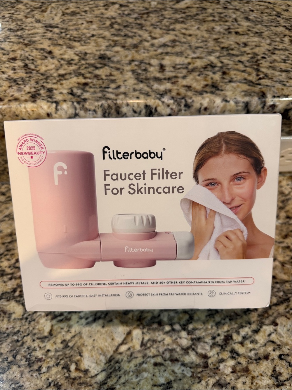 FilterBaby Pink Faucet Filter for Skincare – Gentle Chlorine & Irritant Defense